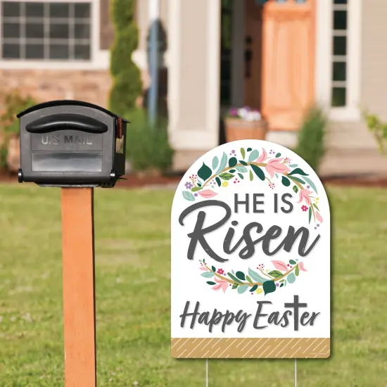 Big Dot of Happiness Religious Easter - Party Decorations - Christian Holiday Party Welcome Yard Sign {3}