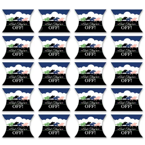 Big Dot of Happiness Kentucky Horse Derby - Favor Gift Boxes - Horse Race Party Petite Pillow Boxes - Set of 20 {6}