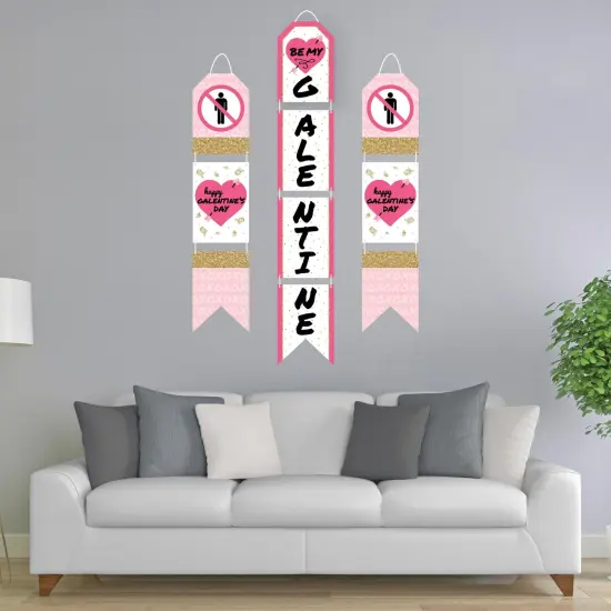 Big Dot of Happiness Be My Galentine - Hanging Vertical Paper Door Banners - Galentine's & Valentine's Party Wall Decoration Kit - Indoor Door Decor {3}