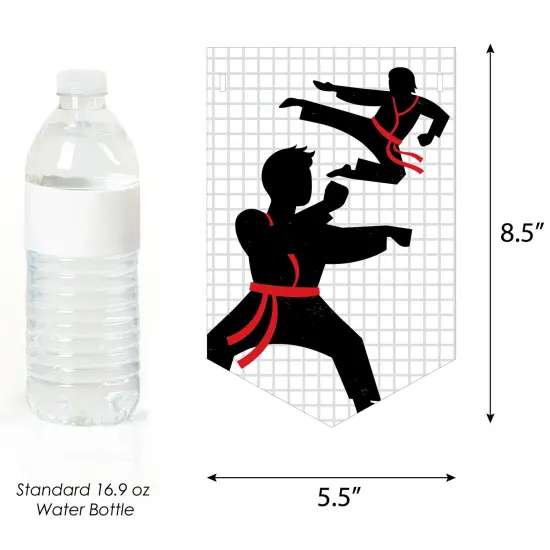Big Dot of Happiness Karate Master - Martial Arts Party Bunting Banner - Party Decorations - Jump Kick Block Karate {3}