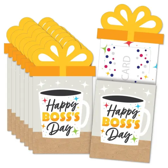 Big Dot of Happiness Happy Boss's Day - Best Boss Ever Money and Gift Card Sleeves - Nifty Gifty Card Holders - Set of 8 {1}