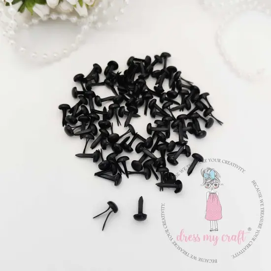 Dress My Craft Brads 10mm 100/Pkg-Jet Black {1}