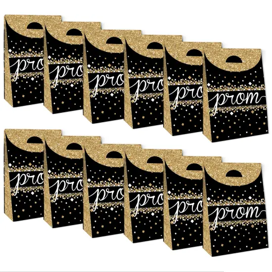 Big Dot of Happiness Prom - Prom Night Gift Favor Bags - Party Goodie Boxes - Set of 12 {6}