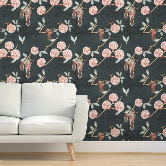 Peel & Stick Wallpaper 2FT Wide Floral Garden Flower Leaf Bloom Nature Cottagecore Botanical Spring Summer Custom Removable Wallpaper by Spoonflower {5}
