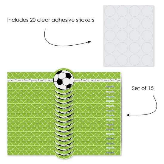 Big Dot of Happiness Goaaal - Soccer - DIY Party Supplies - Baby Shower or Birthday Party DIY Wrapper Favors and Decorations - Set of 15 {3}