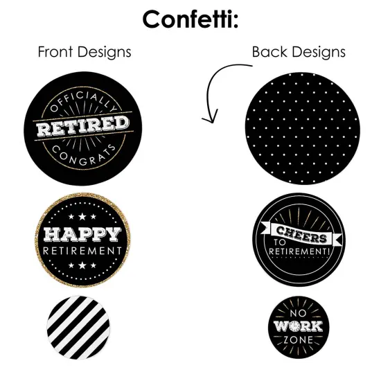 Big Dot of Happiness Happy Retirement - Retirement Party Decor and Confetti - Terrific Table Centerpiece Kit - Set of 30 {7}