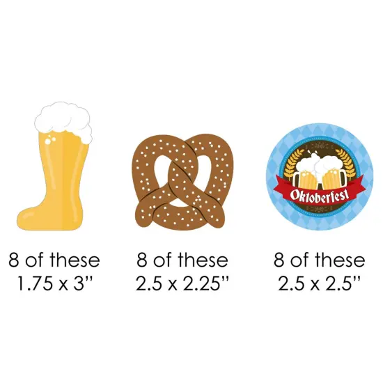 Big Dot of Happiness Oktoberfest - DIY Shaped Beer Festival Cut-Outs - 24 Count {3}