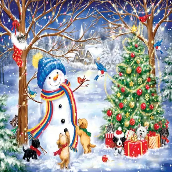 Sunsout Christmas in the Wood 300 pc Christmas Jigsaw Puzzle 35335 {1}