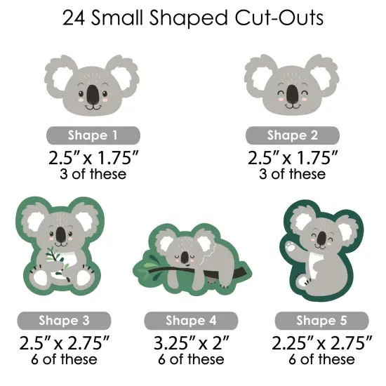 Big Dot of Happiness Koala Cutie - Bear Birthday Party and Baby Shower DIY Decorations - Clothespin Garland Banner - 44 Pieces {7}