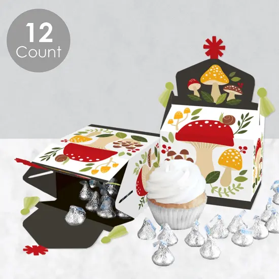Big Dot of Happiness Wild Mushrooms - Treat Box Party Favors - Red Toadstool Party Goodie Gable Boxes - Set of 12 {4}