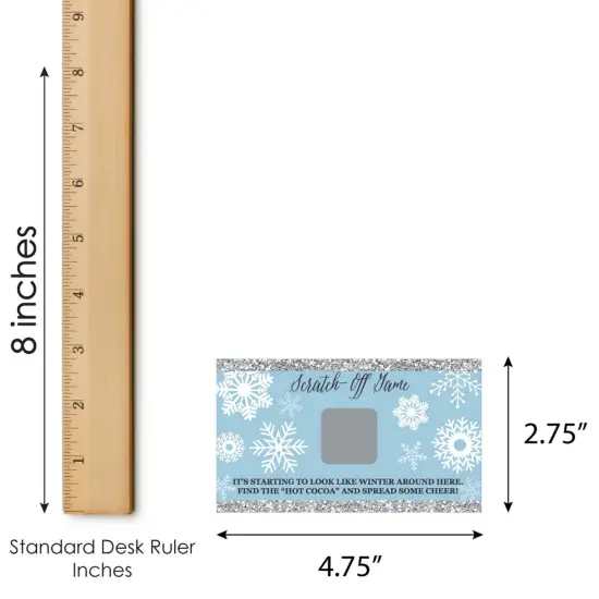 Big Dot of Happiness Winter Wonderland - Snowflake Holiday Party and Winter Wedding Game Scratch Off Cards - 22 Count {7}