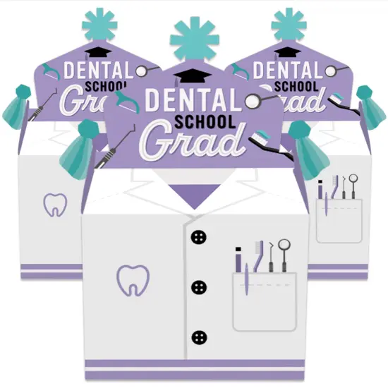 Big Dot of Happiness Dental School Grad - Treat Box Party Favors - Dentistry and Hygienist Graduation Party Goodie Gable Boxes - Set of 12 {3}