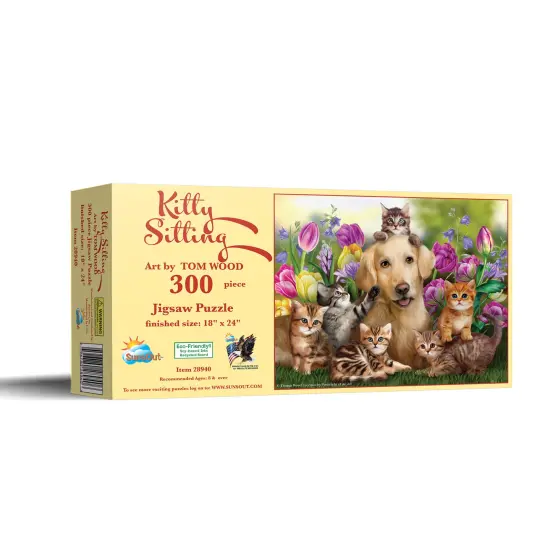 Sunsout KItty Sitting 300 pc Jigsaw Puzzle 28940 {3}