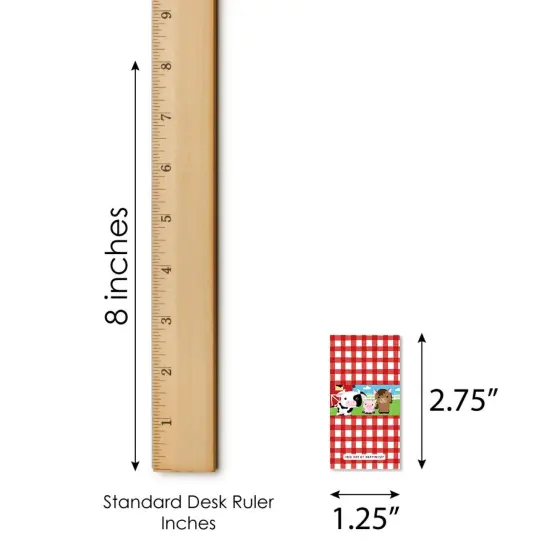 Big Dot of Happiness Farm Animals - Mini Candy Bar Wrapper Stickers - Barnyard Baby Shower or Birthday Party Small Favors - 40 Count {6}