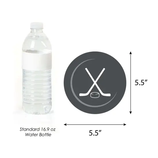 Big Dot of Happiness Shoots and Scores - Hockey - Puck Decorations DIY Baby Shower or Birthday Party Essentials - Set of 20 {6}