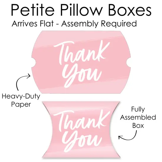 Big Dot of Happiness Pink Elegantly Simple - Favor Gift Boxes - Guest Party Favors Petite Pillow Boxes - Set of 20 {7}