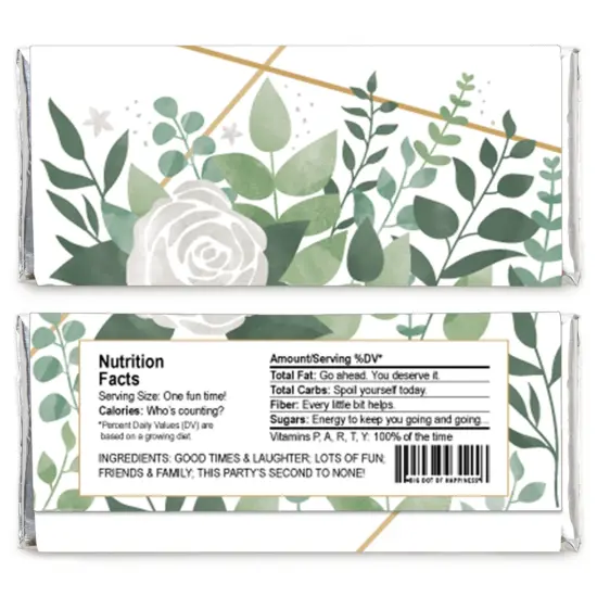 Big Dot of Happiness Boho Botanical - Candy Bar Wrapper Greenery Party Favors - Set of 24 {3}