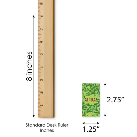 Big Dot of Happiness Tiki Luau - Mini Candy Bar Wrapper Stickers - Tropical Hawaiian Summer Party Small Favors - 40 Count {6}