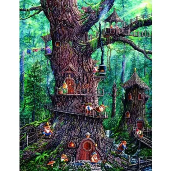 Sunsout Forest Gnomes 1000 pc Large Pieces Jigsaw Puzzle 36510 {1}