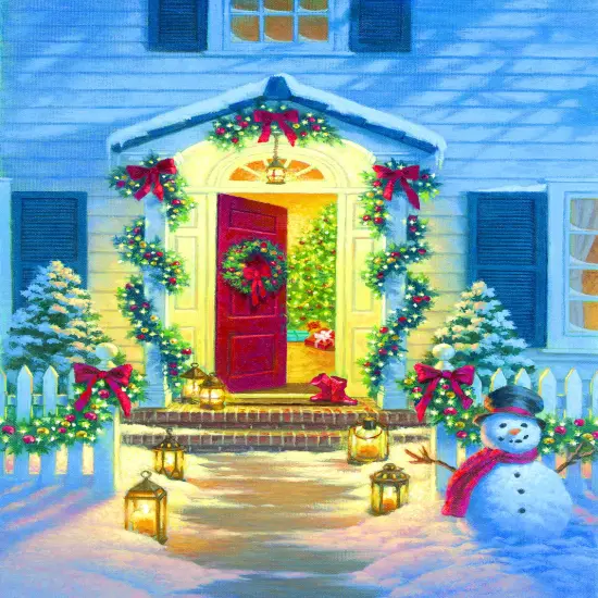 Sunsout Christmas Porch 500 pc Christmas Jigsaw Puzzle 55942 {1}