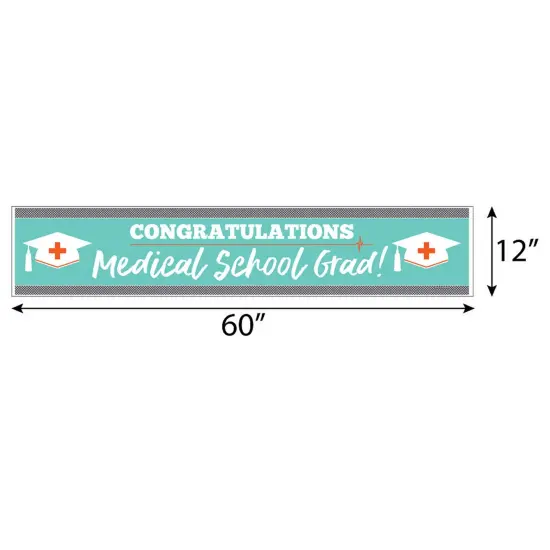 Big Dot of Happiness Medical School Grad - Doctor Graduation Party Decorations Party Banner {3}