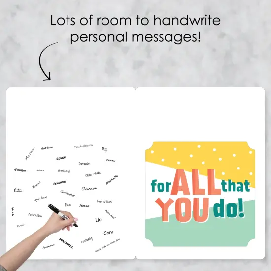 Big Dot of Happiness A Very Big Thank You - Gratitude Giant Greeting Card - Big Shaped Jumborific Card - 16.5 x 22 inches {4}