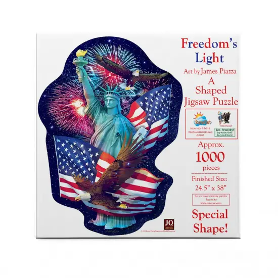 Sunsout Freedom's Light 1000 pc Special Shape Fourth of July Jigsaw Puzzle 97016 {4}