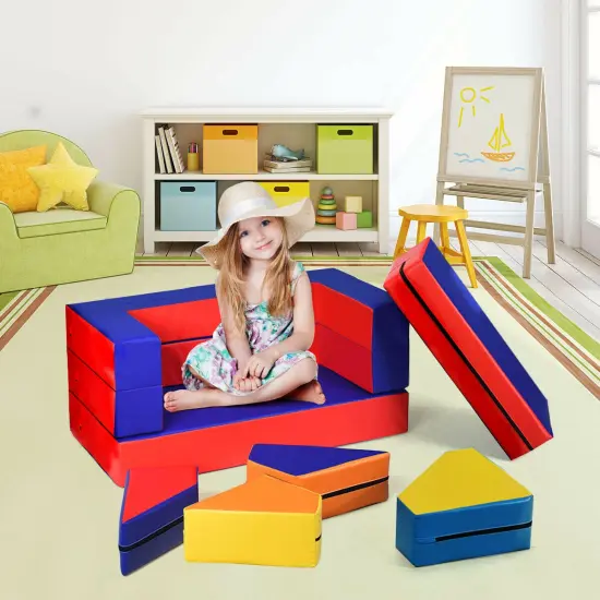 4-in-1 Crawl Climb Foam Playset Versatile Indoor Fun for Kids Multicolored {2}