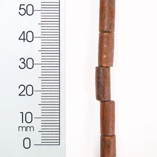 6 Packs of Wood Beads 14x7mm Dark Brown 2/8" Str {2}