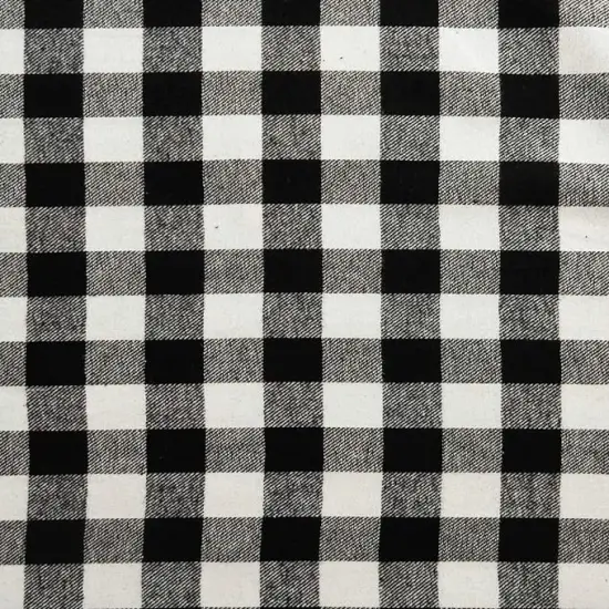 FabricLA 100% Cotton Flannel Fabric - 58/60" Inches (150 CM) - Cotton Tartan Flannel Fabric - Use as Blanket, PJ, Shirt, Cloth Flannel Craft Fabric - Black & White, 1 Yard {1}