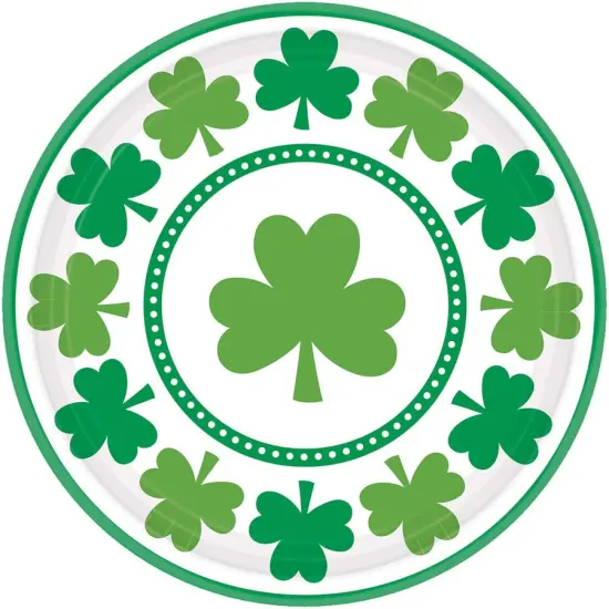 Lucky Shamrocks 7" Plates {1}