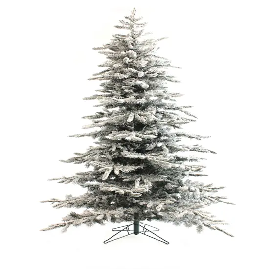 Perfect Holiday Unlit Slim Flocked Christmas Tree {1}