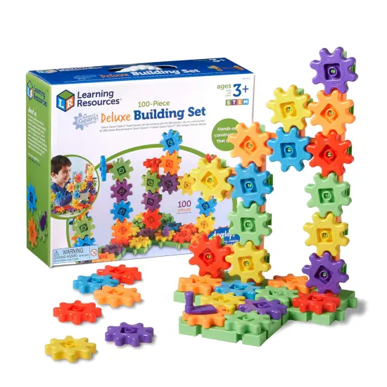 100 Pieces Deluxe Building Set, STEM Construction Toy Set, 100 Pieces, Ages 3+ {1}