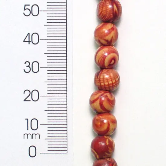 6 Packs of Fancy Wood Beads 9mm Round Dark Brown 3/8" {1}