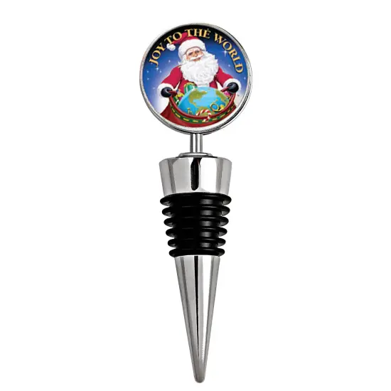 Santa Claus JFK Half Dollar Coin Wine Stopper {1}