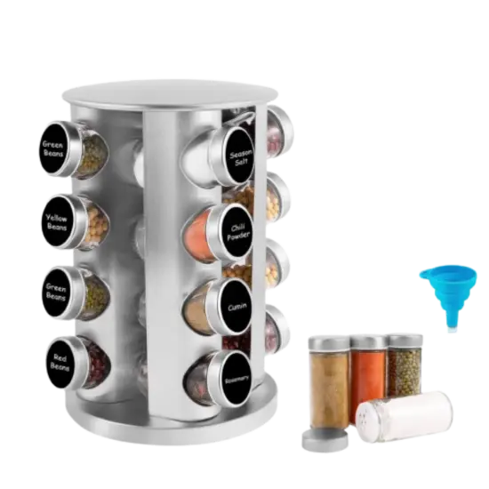 Kitcheniva 16 Jar Spice Rack Countertop Kitchen Organizer {2}