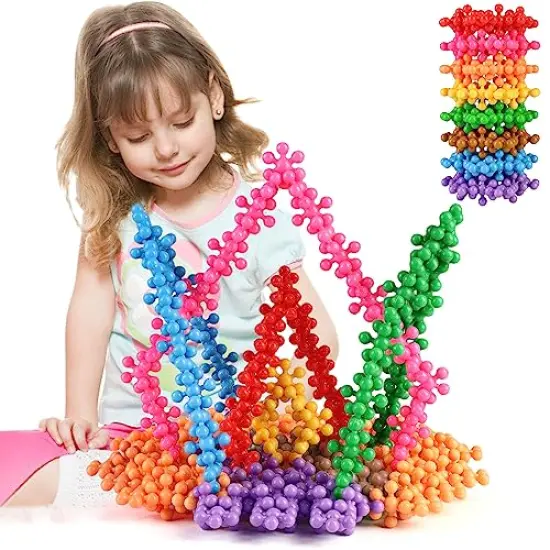 200 Pieces Building Blocks Kids STEM Toys Educational Discs Sets Interlocking Solid Plastic for Preschool Boys and Girls Aged 3+, Safe Material Creativity {2}