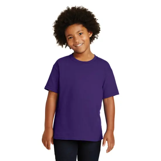 RADYAN&reg; Youth Crew Neck Short Sleeve T-Shirt Purple {1}