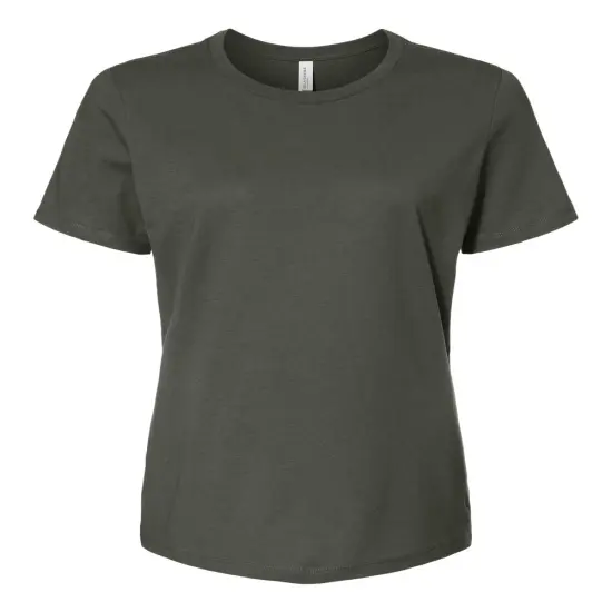 BELLA + CANVAS&reg; Women&rsquo;s Relaxed Crewneck Short Sleeve Jersey Tee Military green {1}