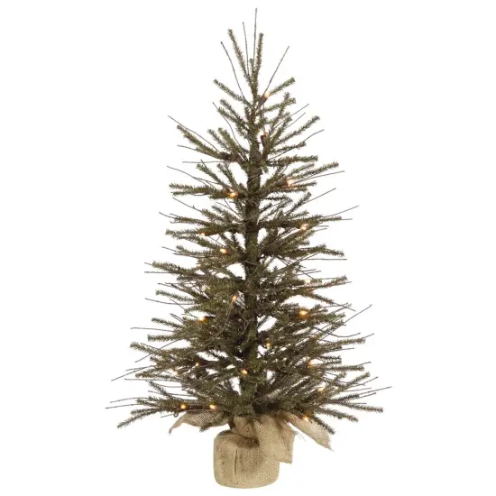 Vickerman 30" Vienna Twig Artificial Christmas Tree - 35 Warm White LED Lights Brown, Green {1}