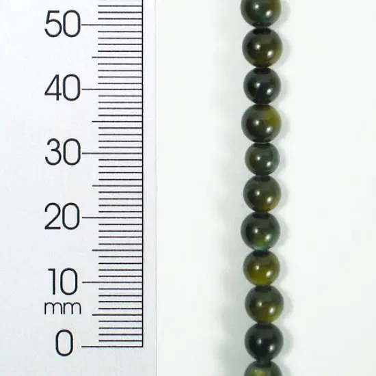 6 Packs of Tinted Shell 5mm Round Olive 2x8" Strand {1}