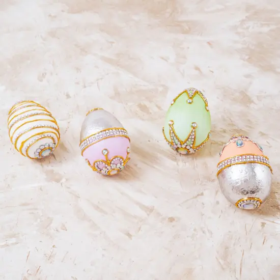 Easter Decorations - Easter Egg Capiz Jeweled Egg Set {2}