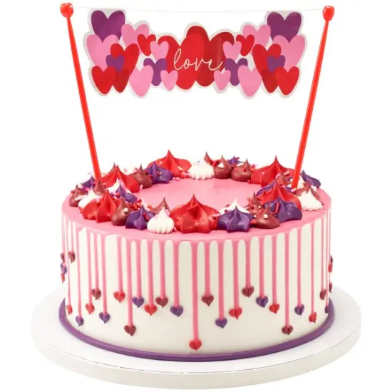 Love and Hearts Cake Banner Layon, 1pc {2}