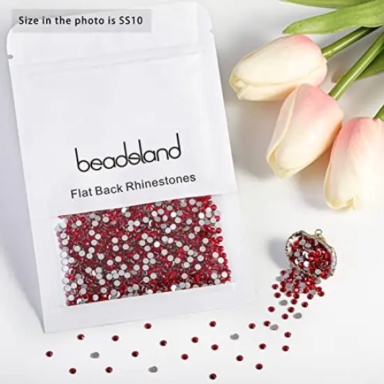 1440 PCS Flat Back Crystal Rhinestones Round Gems, Light Siam (2.7-2.8mm) {3}