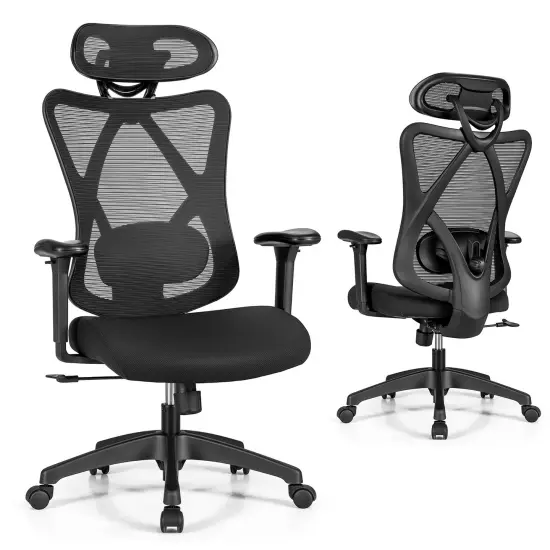 Costway Ergonomic High Back Mesh Office Chair w/ Adjustable Lumbar Support {1}