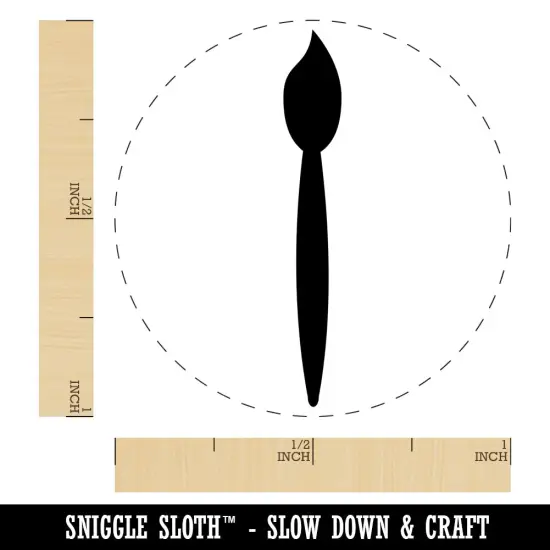 Paintbrush Symbol Self-Inking Rubber Stamp for Stamping Crafting Planners Brown {1}