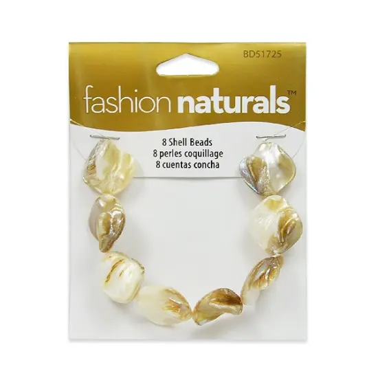 6 Packs of Tinted Shell Chnk Beads Natur Pack of 8 {1}
