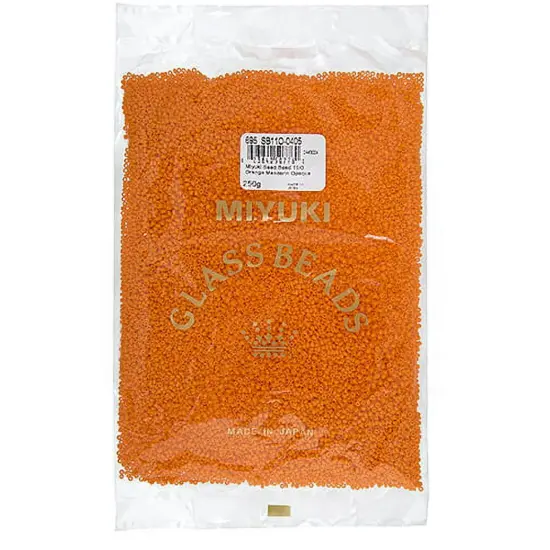 Miyuki 250g Opaque Round Rocailles Seed Beads, 11/0 Orange #405 {3}