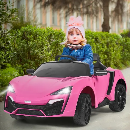12V 2.4G RC Electric Vehicle with Lights Lights Pink {2}