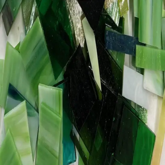 Mosaic Glass Stained Glass Scrap Pieces Sheets, Glass Mosaic Tiles for Crafts. Assorted Colors and Textures (1.5LB) {4}